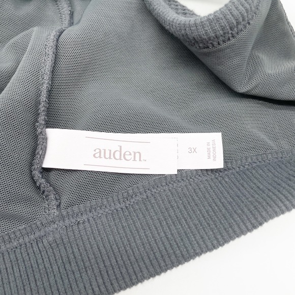 Auden Women's Gray Waffle Knit Comfort Bralette Bra Crop Top Size 3X - Picture 5 of 6